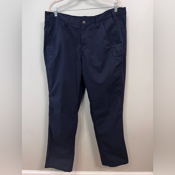 Carhartt Men's Navy Relaxed Fit Straight Leg Cotton-blend Pants - 40x32 38x32 - Picture 3 of 8